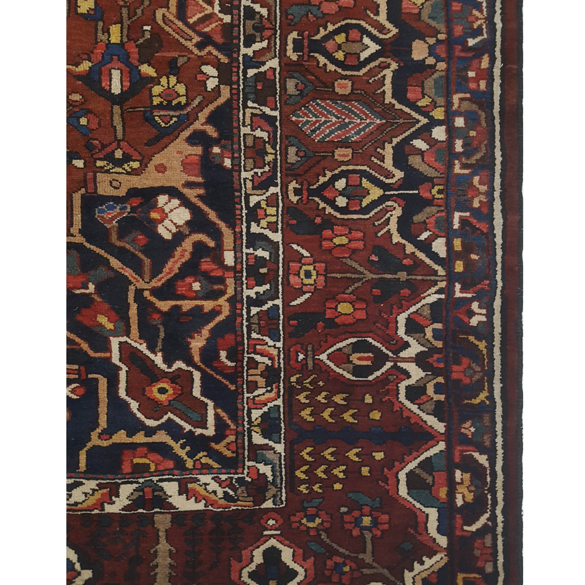 Pacific Bakhtiyari 67265 Red Blue Traditional Hand Knotted Rug