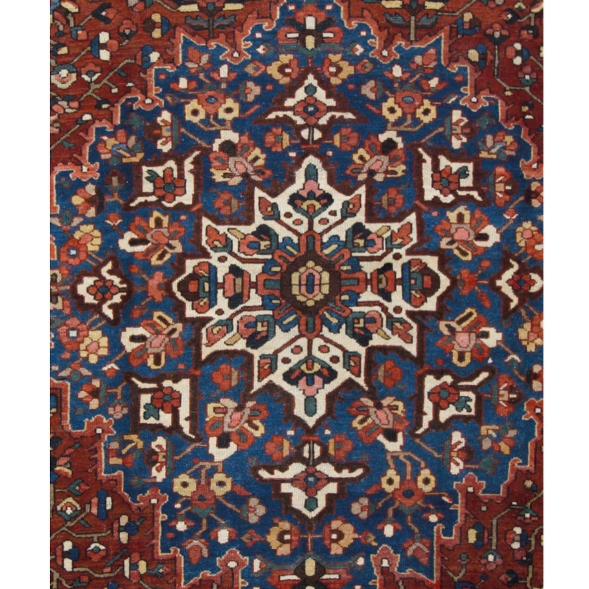Pacific Bakhtiyari 67265 Red Blue Traditional Hand Knotted Rug