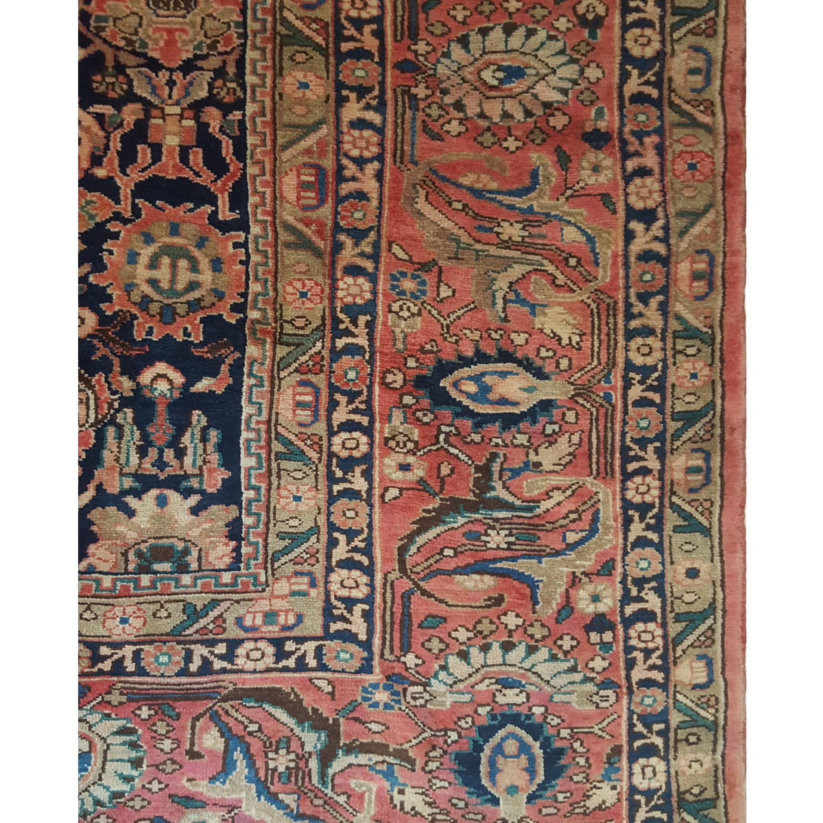 Pacific Nahavand 67268 Navy Rust Traditional Hand Knotted Rug