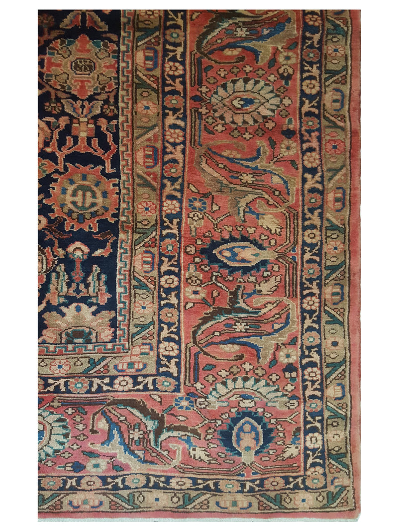 Pacific Nahavand 67268 Navy Rust Traditional Hand Knotted Rug