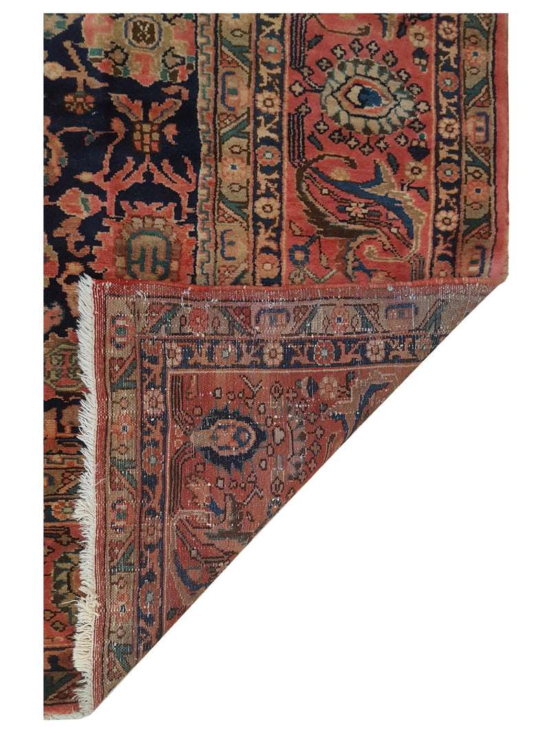 Pacific Nahavand 67268 Navy Rust Traditional Hand Knotted Rug