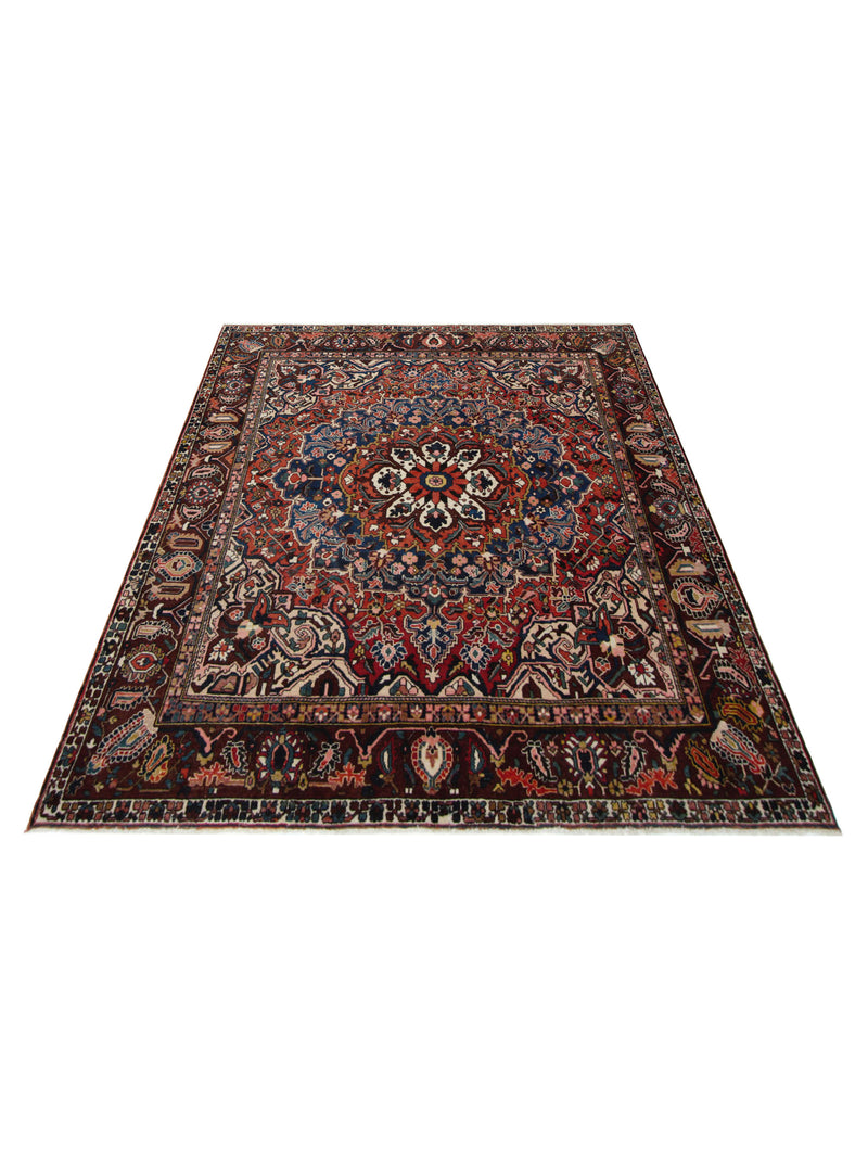 Pacific Bakhtiyari 67269 Brown Navy Traditional Hand Knotted Rug