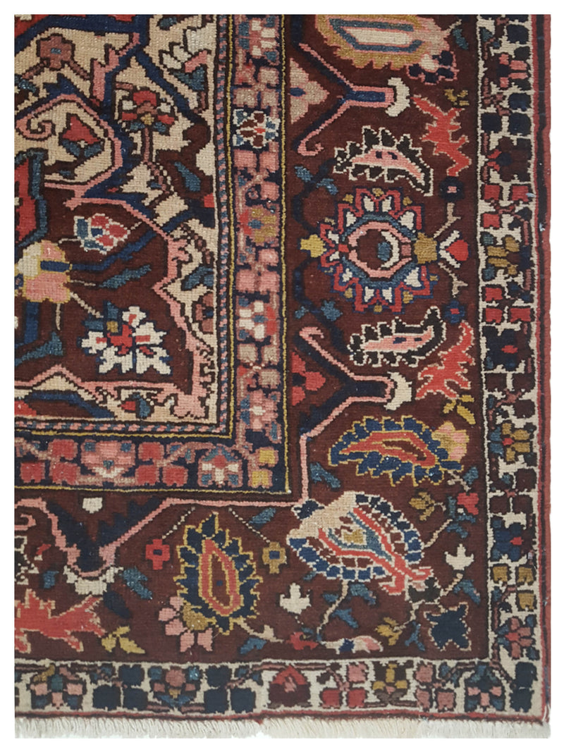 Pacific Bakhtiyari 67269 Brown Navy Traditional Hand Knotted Rug