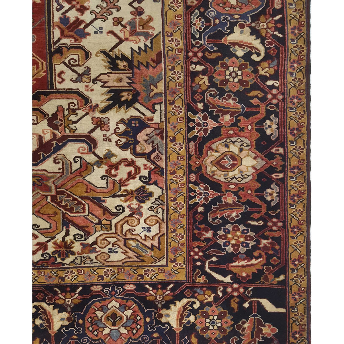Pacific Heriz 67271 Navy Red Traditional Hand Knotted Rug