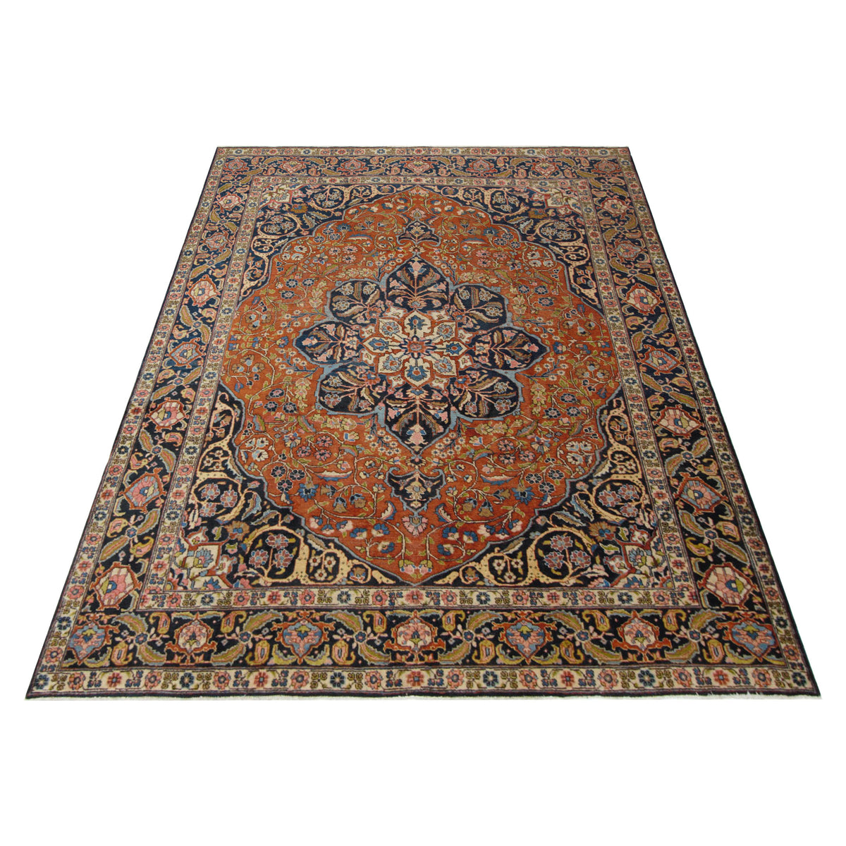 Pacific Khoy 67273 Red Navy Traditional Hand Knotted Rug
