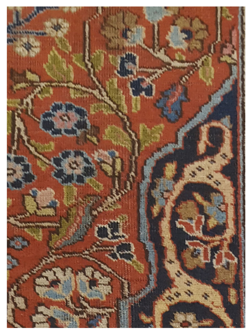 Pacific Khoy 67273 Red Navy Traditional Hand Knotted Rug