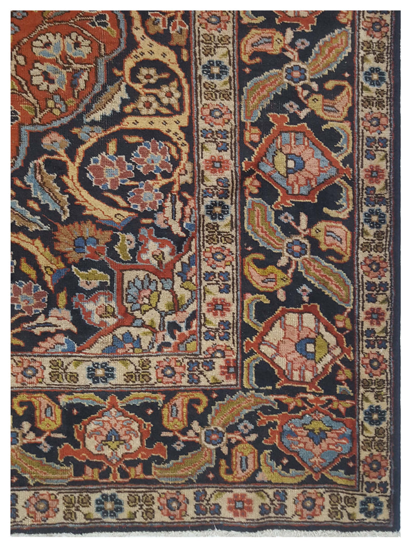 Pacific Khoy 67273 Red Navy Traditional Hand Knotted Rug