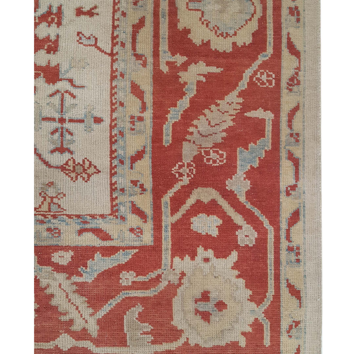 Pacific Ushak 67277 Beige Orange Traditional Hand Knotted Rug