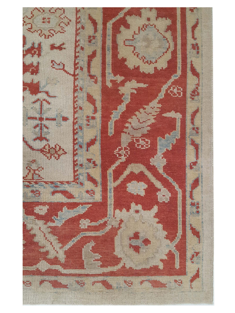 Pacific Ushak TR 67277 Beige Orange Traditional Hand Knotted Rug