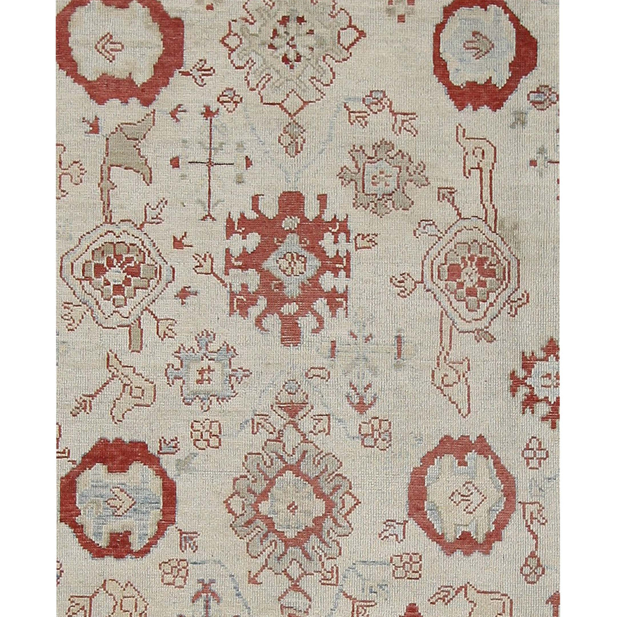 Pacific Ushak 67277 Beige Orange Traditional Hand Knotted Rug