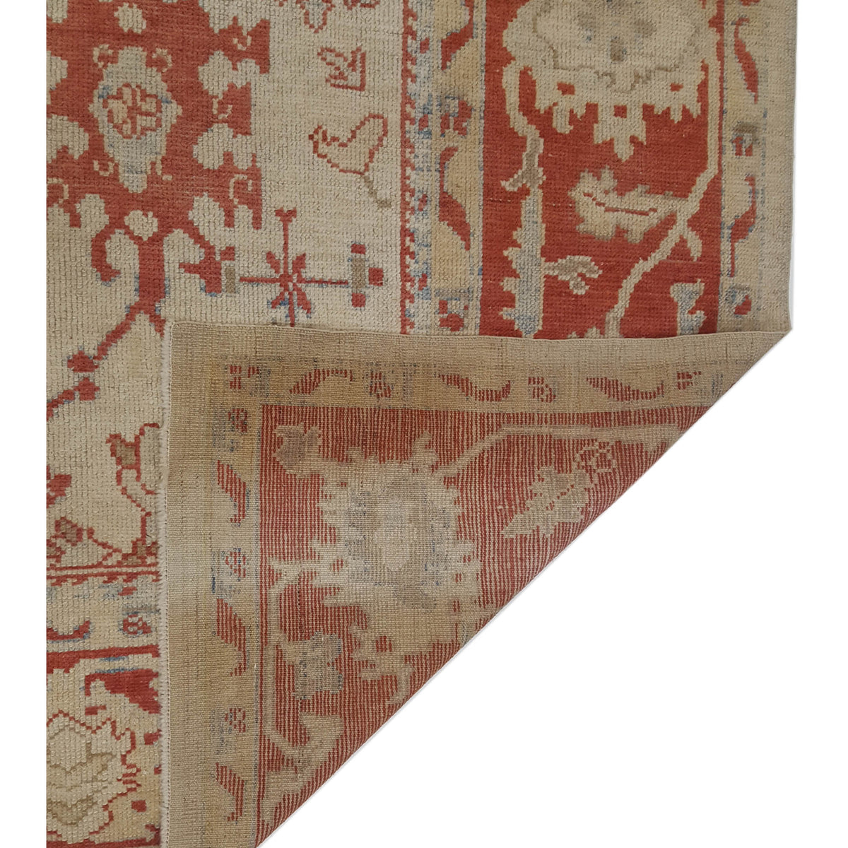 Pacific Ushak 67277 Beige Orange Traditional Hand Knotted Rug