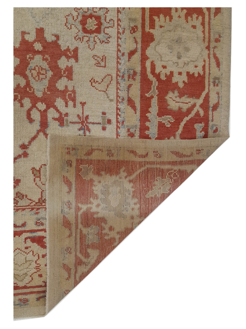 Pacific Ushak TR 67277 Beige Orange Traditional Hand Knotted Rug