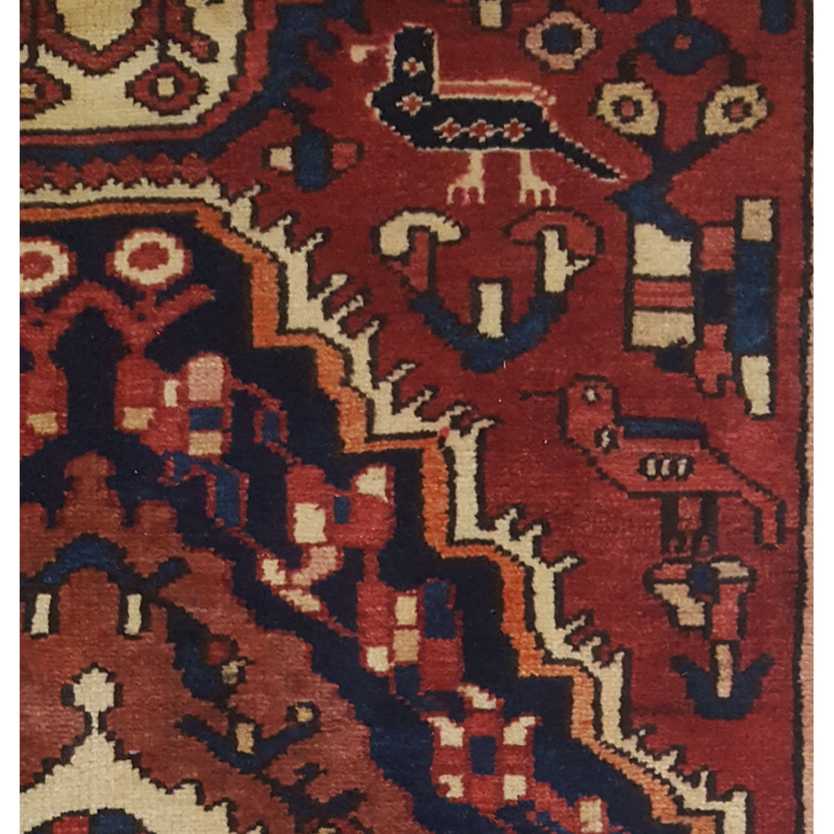 Pacific Bakhtiyari 67278 Red Navy Traditional Hand Knotted Rug