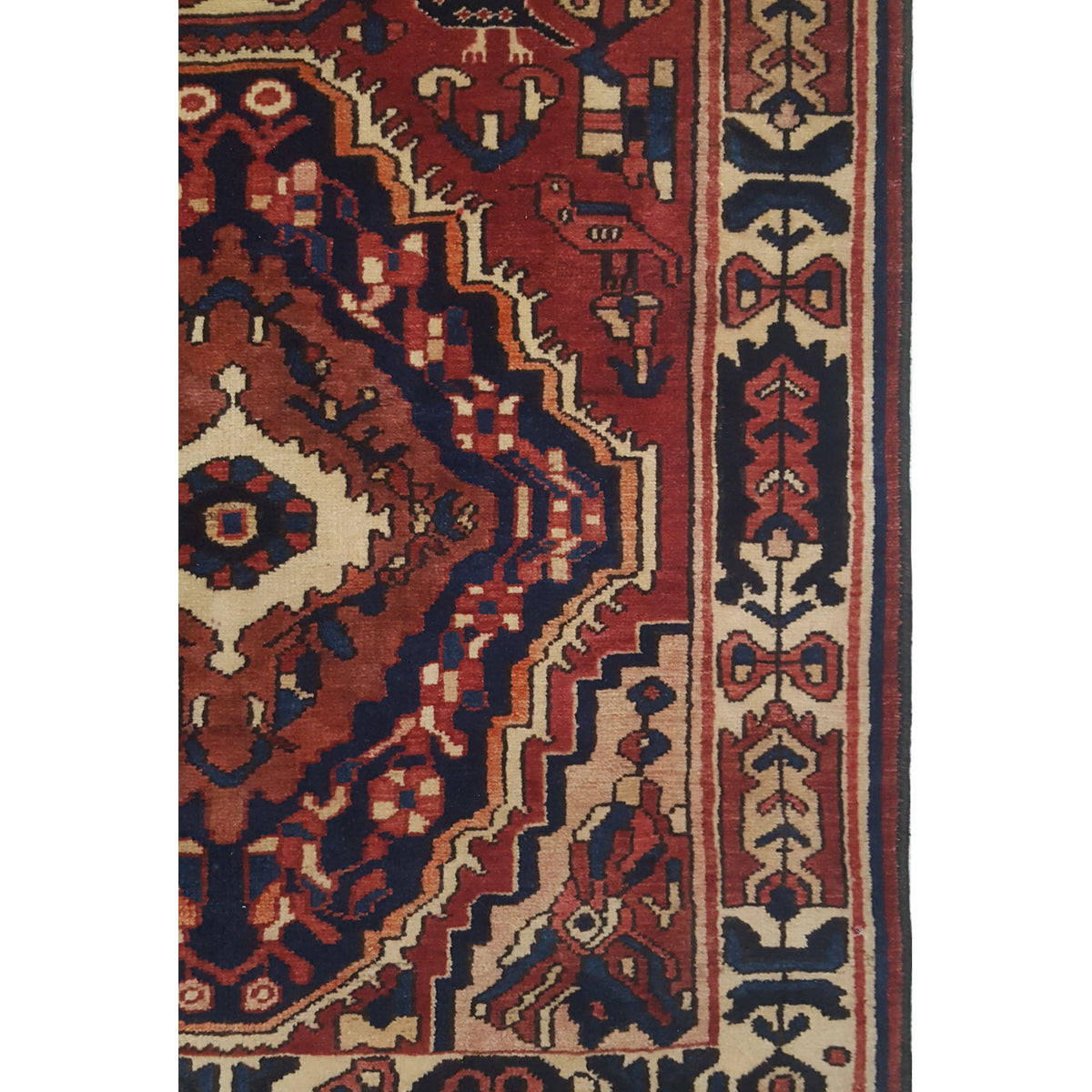 Pacific Bakhtiyari 67278 Red Navy Traditional Hand Knotted Rug