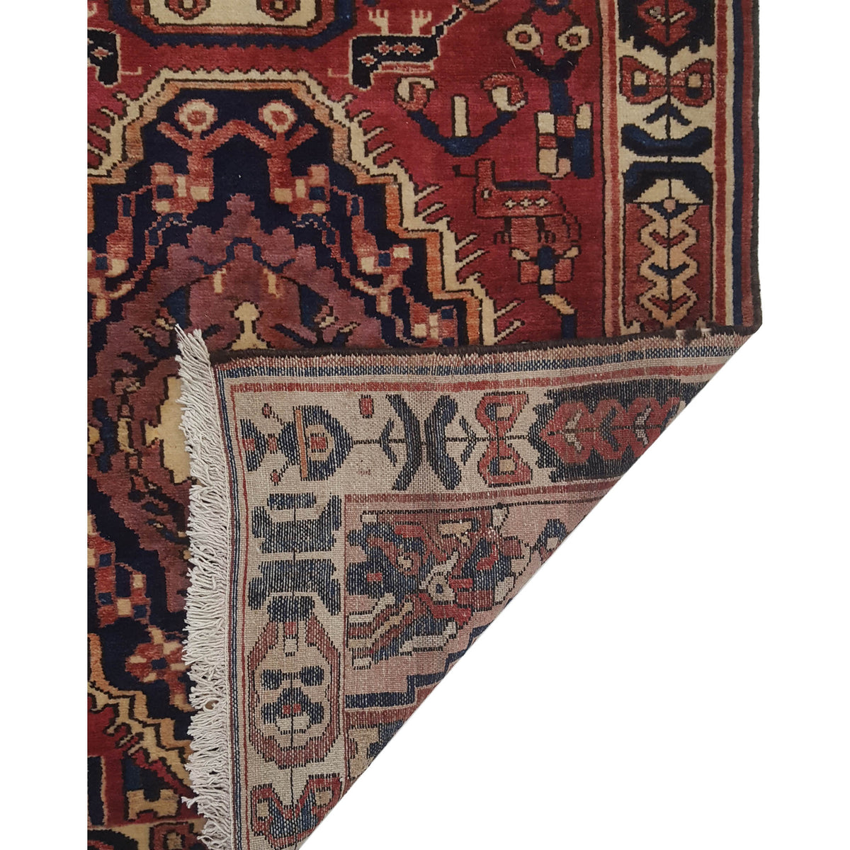 Pacific Bakhtiyari 67278 Red Navy Traditional Hand Knotted Rug