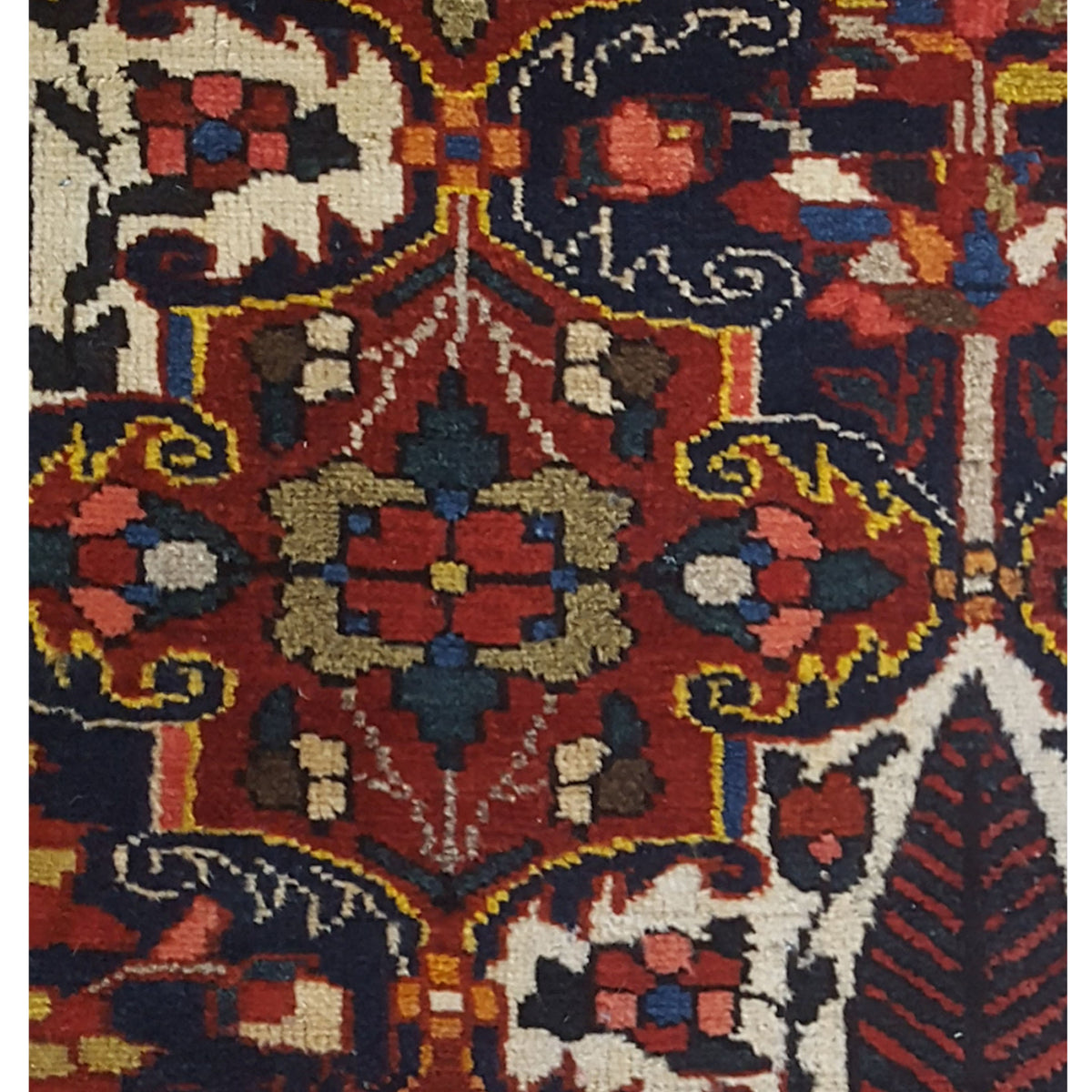 Pacific Antique Bakhtiyari 67281 Red Navy Traditional Antique Rug