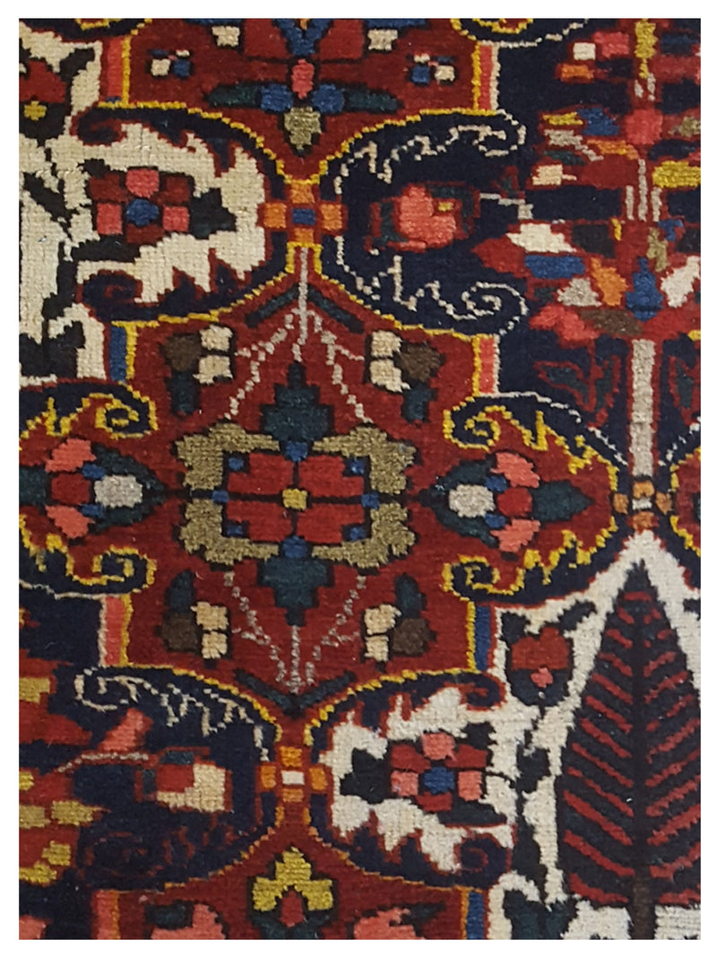 Pacific Antique Bakhtiyari 67281 Red Navy Traditional Antique Rug