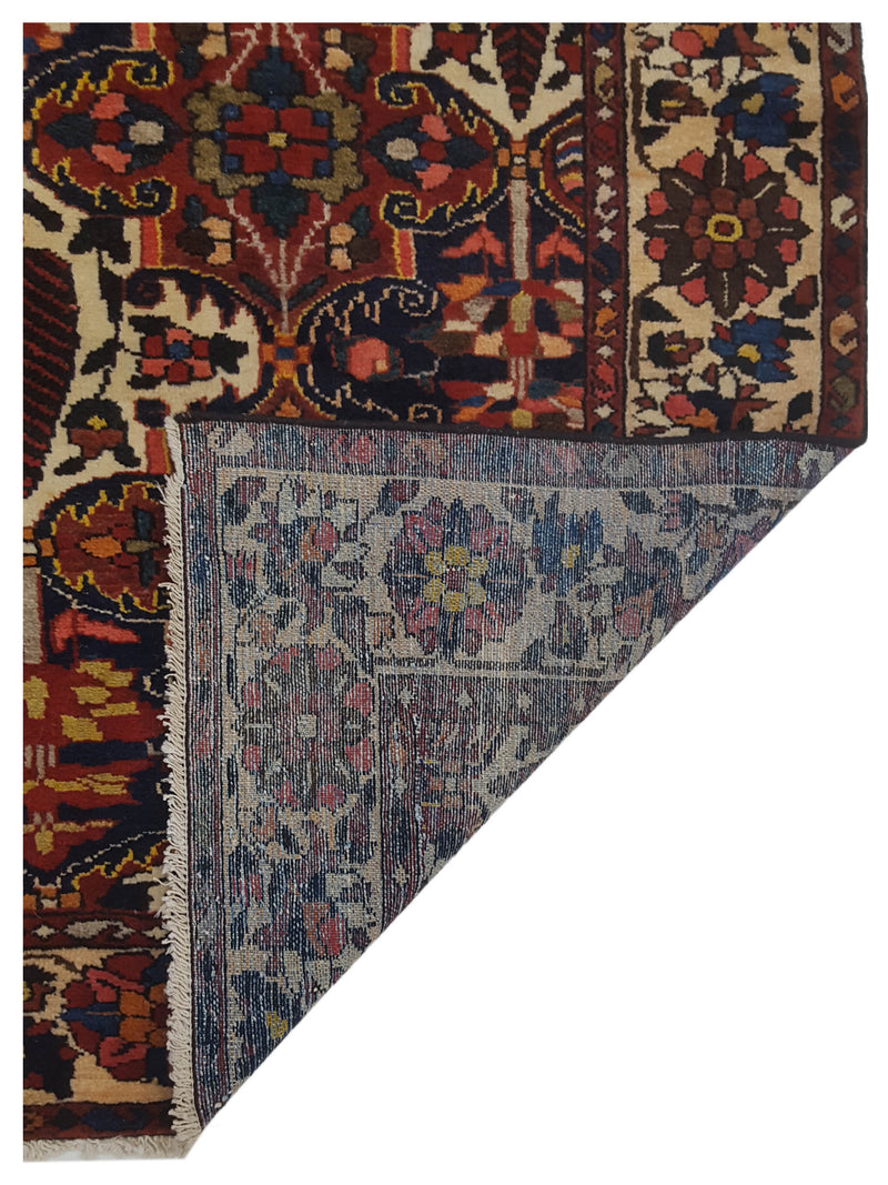 Pacific Antique Bakhtiyari 67281 Red Navy Traditional Antique Rug