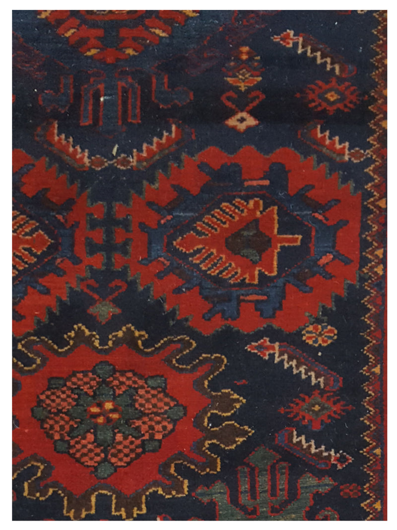 Pacific Malayer 67282 Navy Red Traditional Hand Knotted Rug
