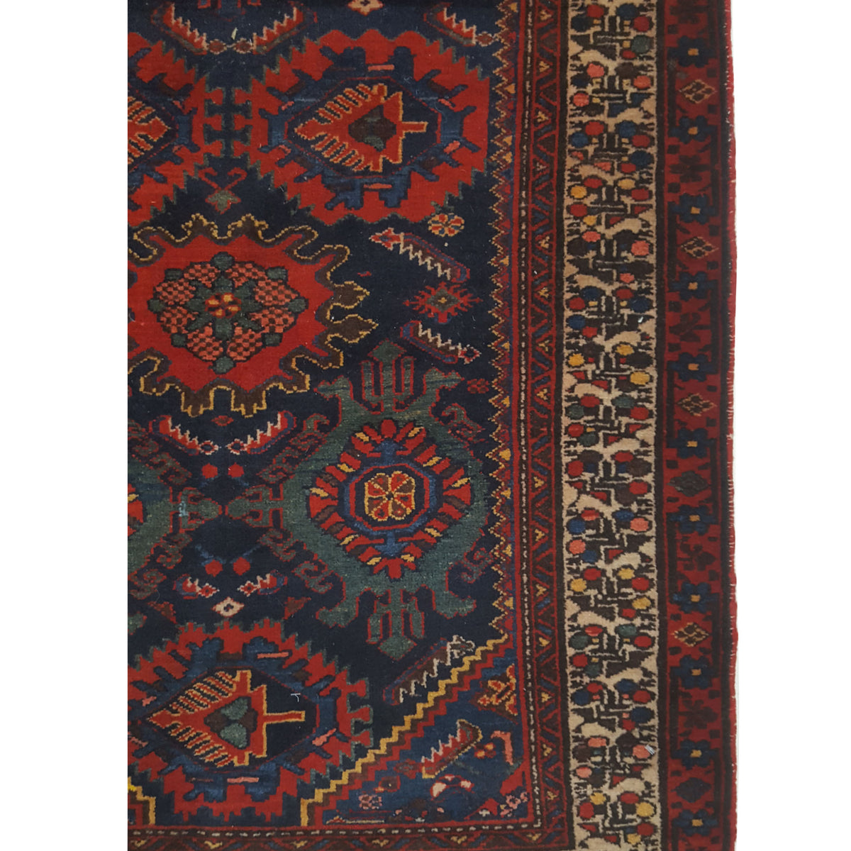 Pacific Malayer 67282 Navy Red Traditional Hand Knotted Rug