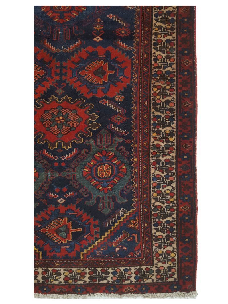 Pacific Malayer 67282 Navy Red Traditional Hand Knotted Rug