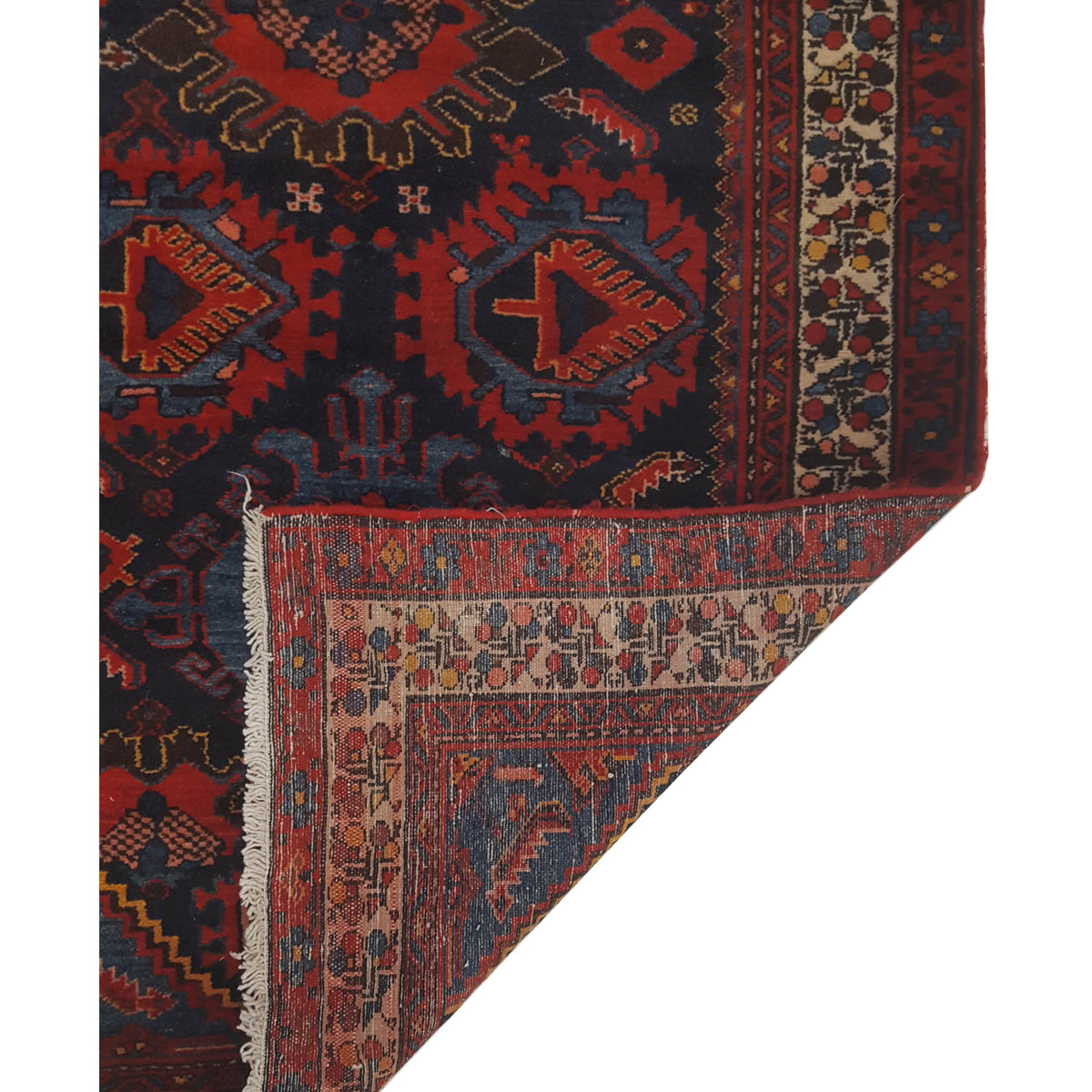 Pacific Malayer 67282 Navy Red Traditional Hand Knotted Rug