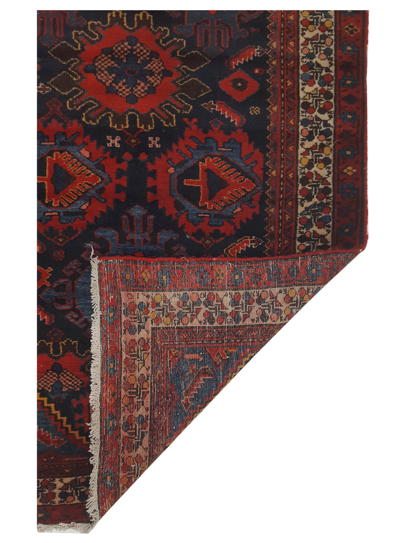 Pacific Malayer 67282 Navy Red Traditional Hand Knotted Rug