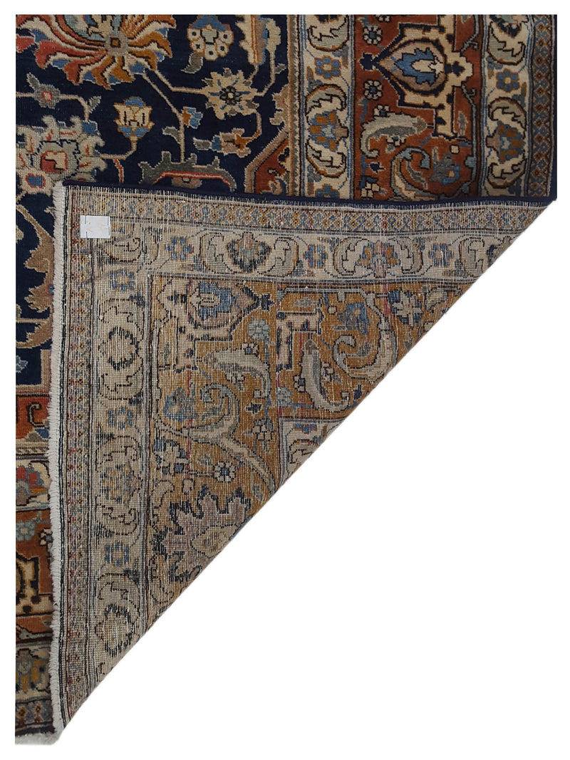 Pacific Khoy 67286 Navy Rust Traditional Hand Knotted Rug