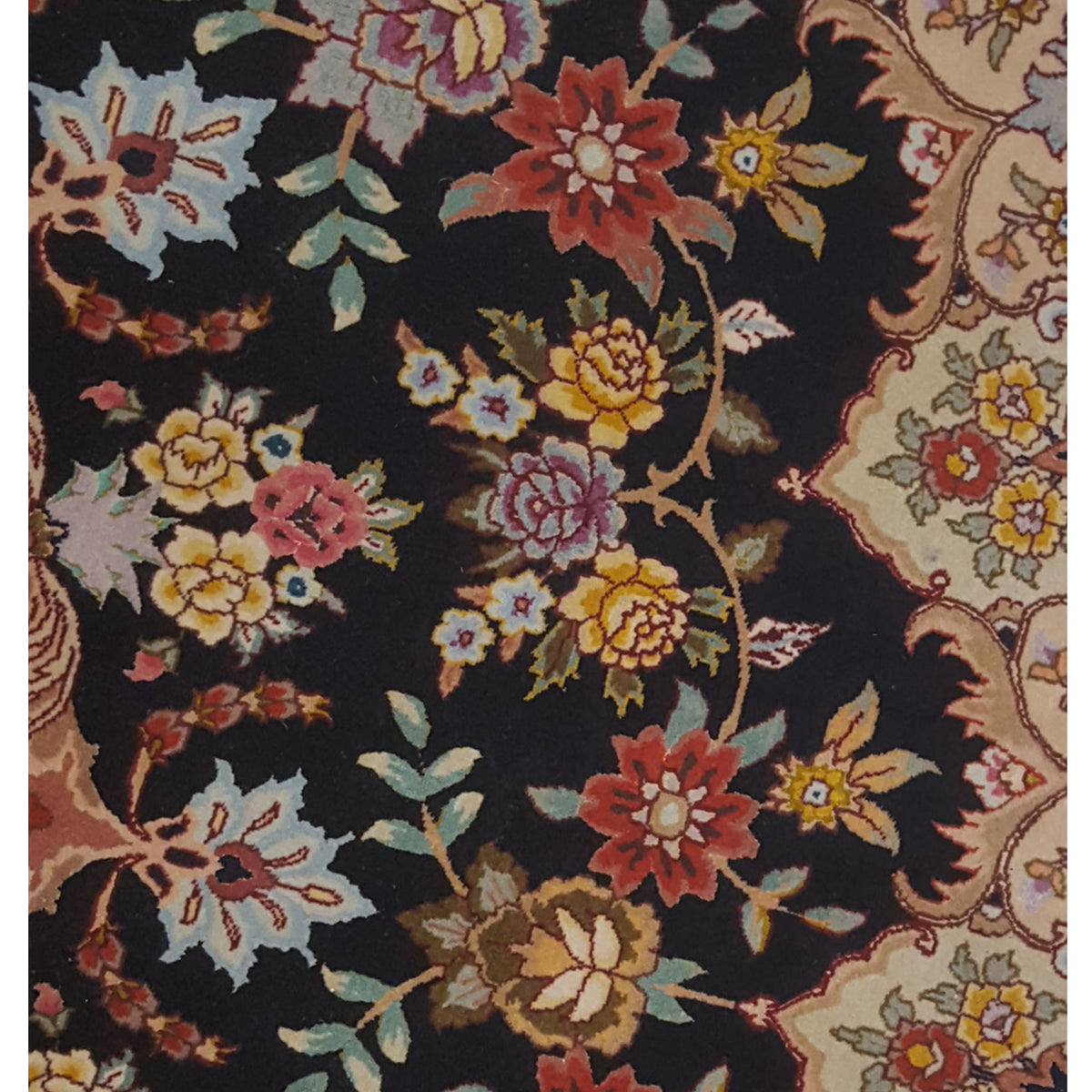 Pacific Tabriz 67287 Black Rust Traditional Hand Knotted Rug
