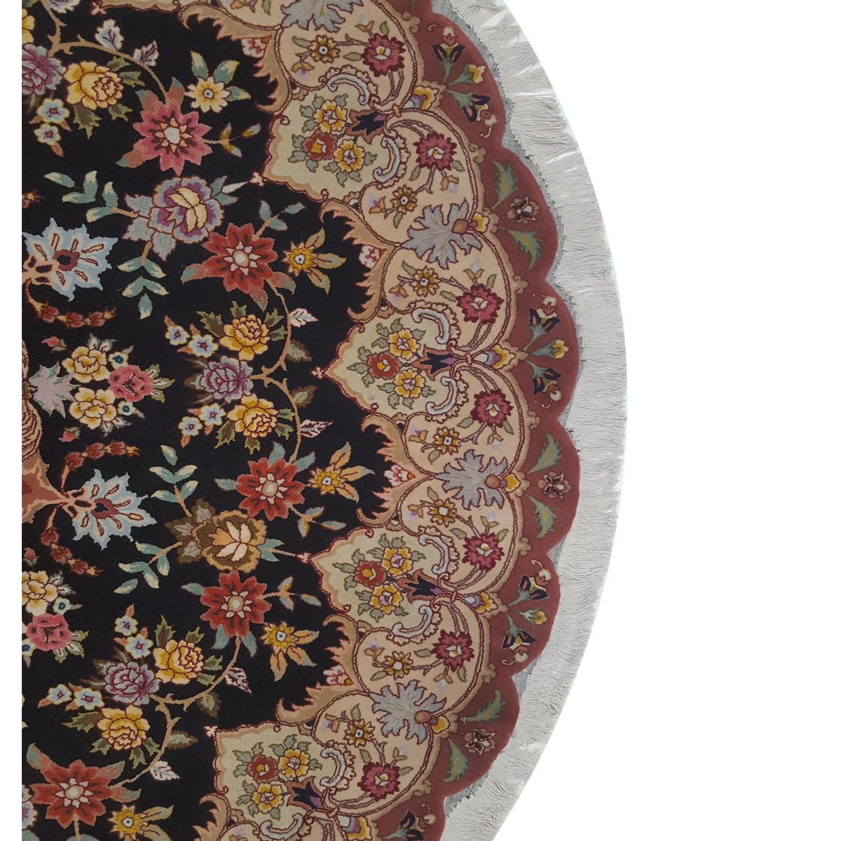 Pacific Tabriz 67287 Black Rust Traditional Hand Knotted Rug