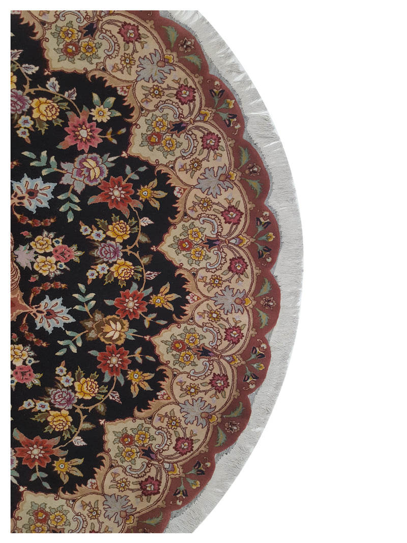 Pacific Tabriz 67287 Black Rust Traditional Hand Knotted Rug