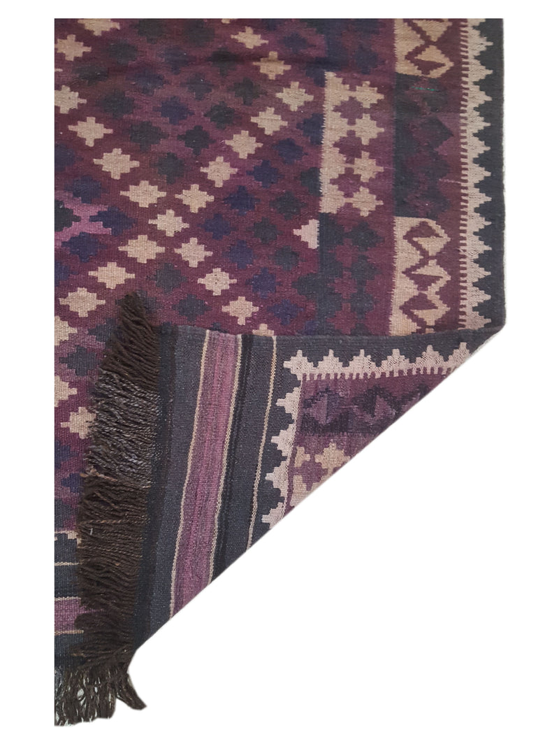 Pacific Kilim Maimana 67293 Black Purple Kilim Flatweave Rugs