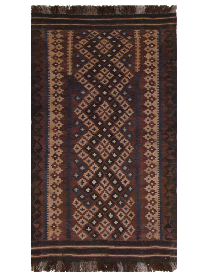 Pacific Kilim Maimana  Brown Multi Kilim