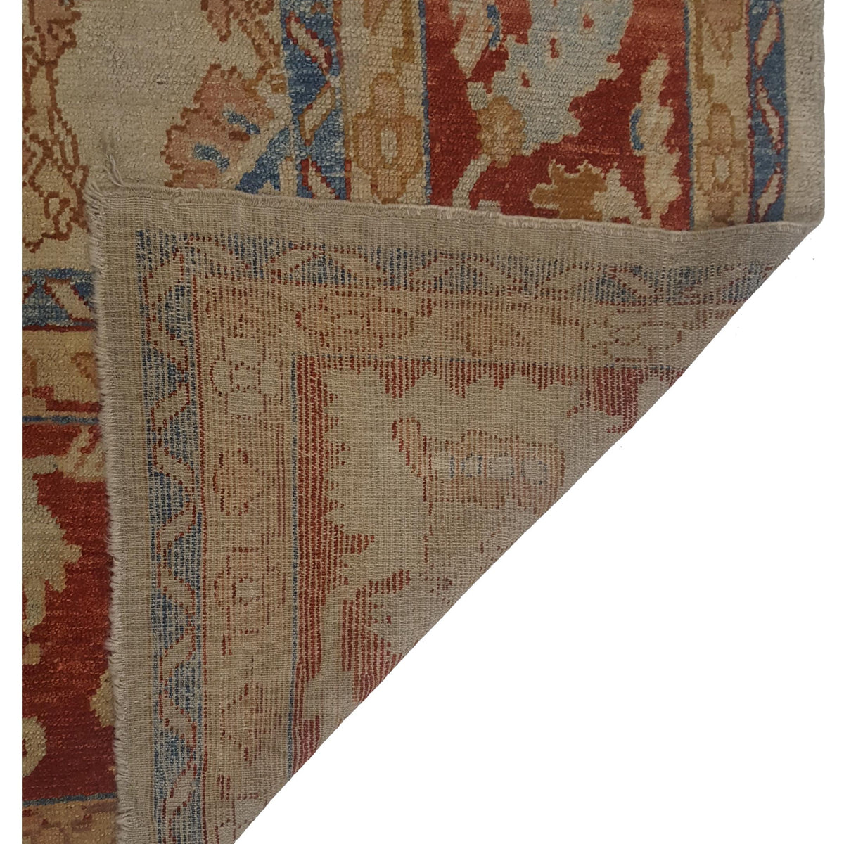 Pacific Ushak 67303 Beige Burgundy Traditional Hand Knotted Rug