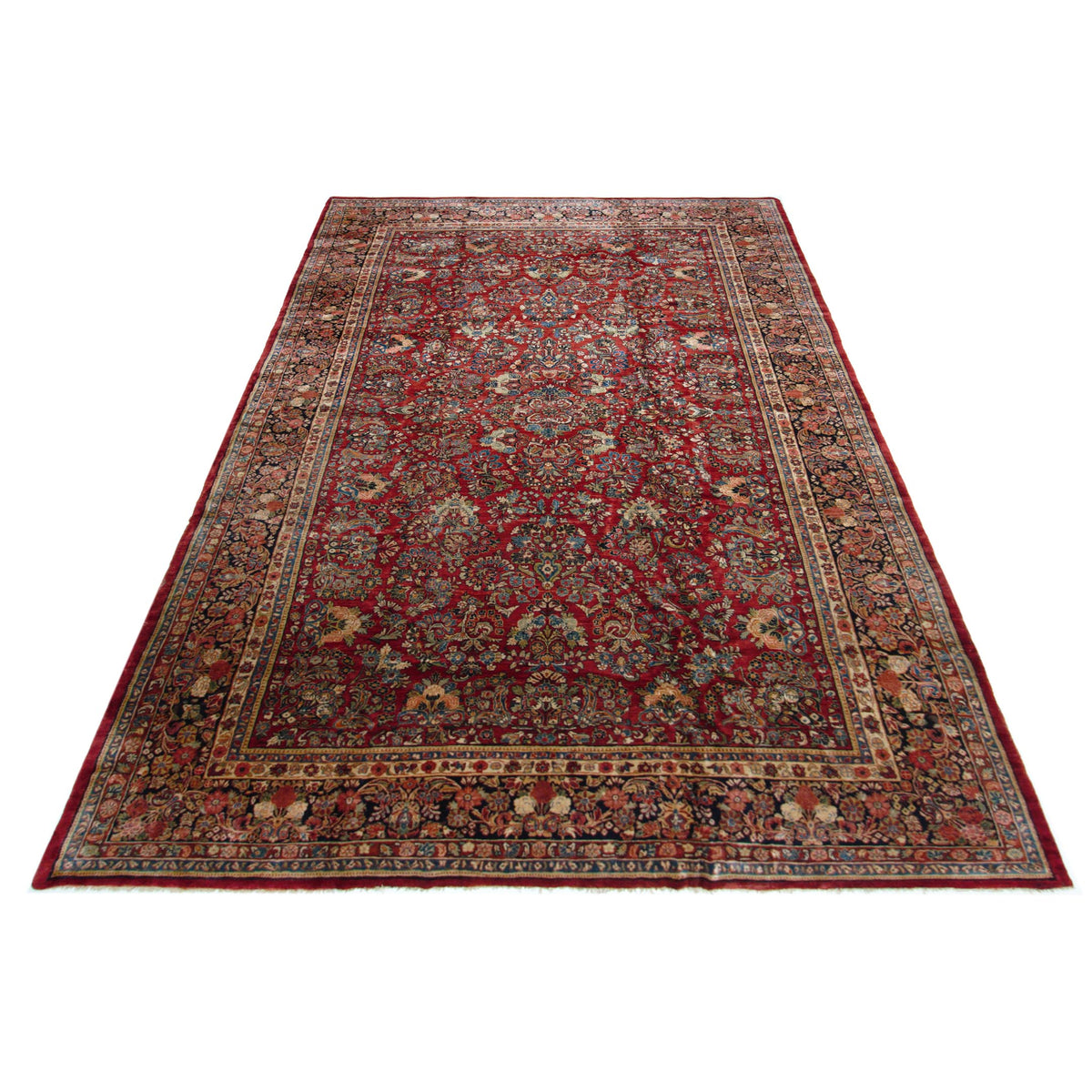 Pacific Sarouk 67305 Red Red Traditional Hand Knotted Rug