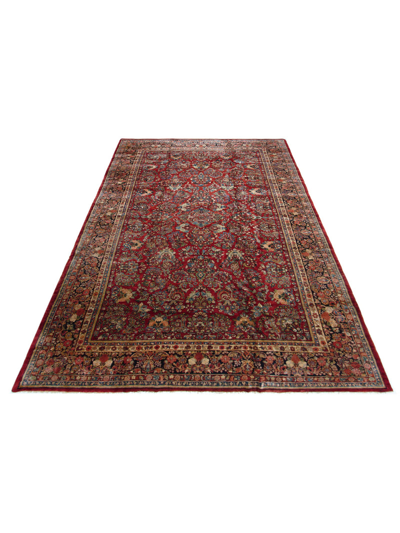Pacific Sarouk 67305 Red Red Traditional Hand Knotted Rug