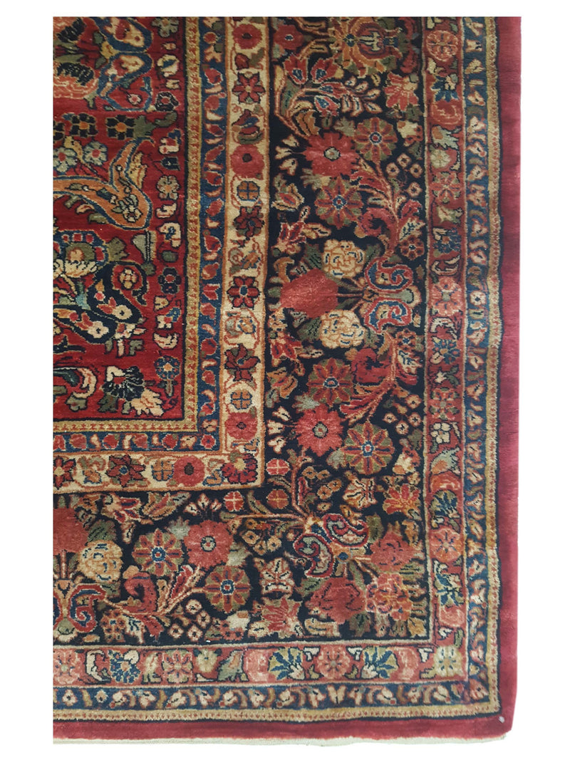 Pacific Sarouk 67305 Red Red Traditional Hand Knotted Rug