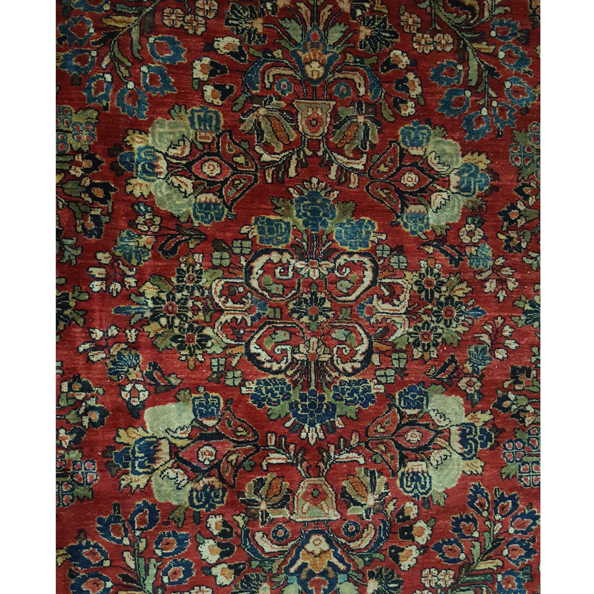Pacific Sarouk 67305 Red Red Traditional Hand Knotted Rug
