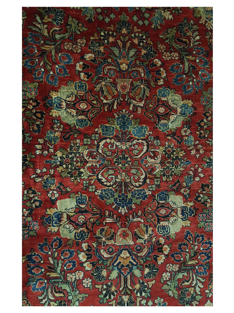 Pacific Sarouk 67305 Red Red Traditional Hand Knotted Rug