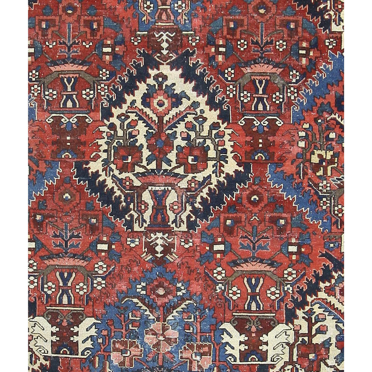 Pacific Bakhtiyari 67306 Red Blue Traditional Hand Knotted Rug