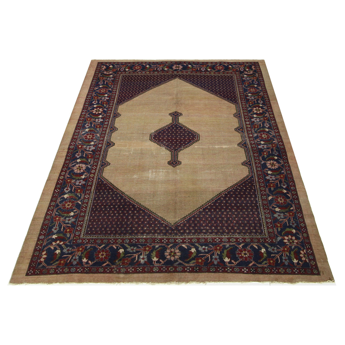 Pacific Antique Darjazin 67307 Camel Navy Traditional Antique Rug