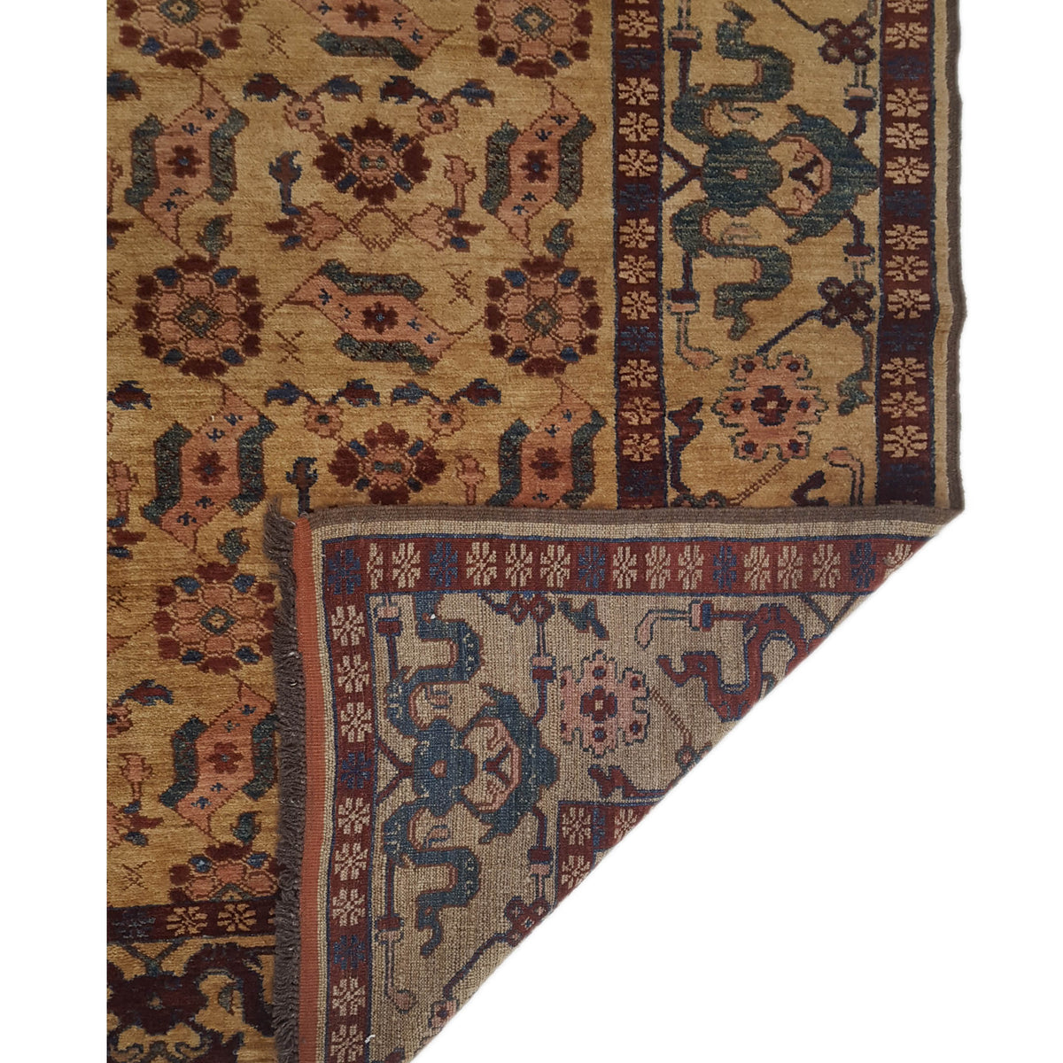 Pacific Peshawar 67310 Brown Brown Traditional Hand Knotted Rug
