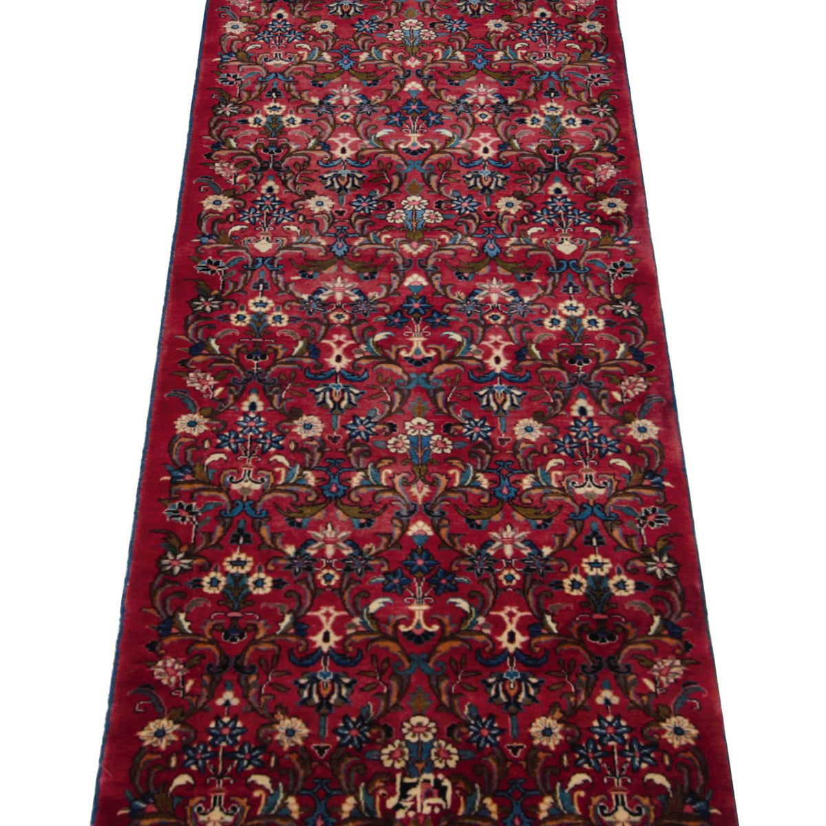 Pacific Mashad Runner 67313 Red Red Traditional Hand Knotted Rug