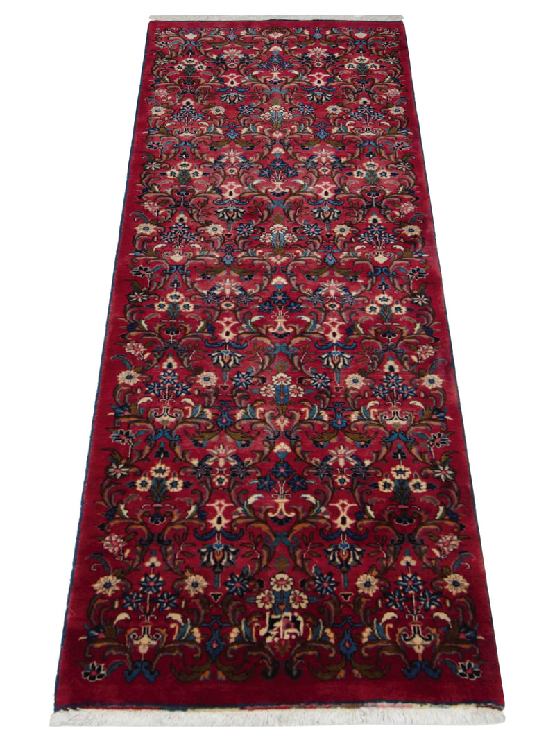 Pacific Mashad Runner 67313 Red Red Traditional Hand Knotted Rug