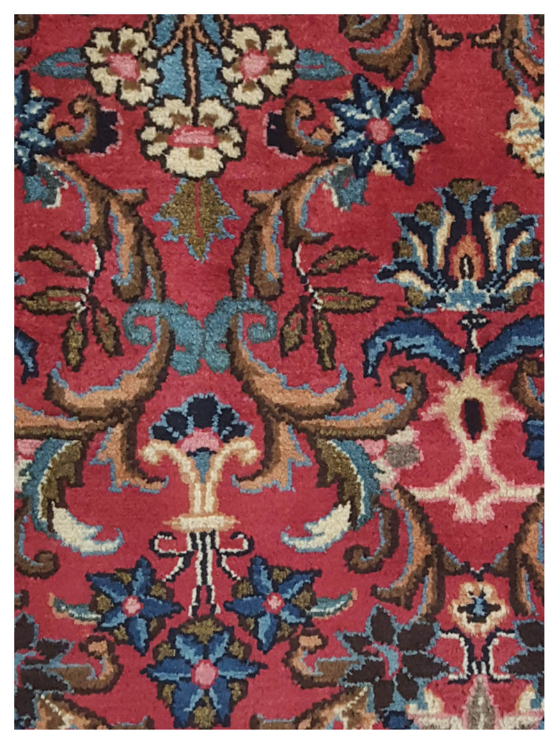 Pacific Mashad Runner 67313 Red Red Traditional Hand Knotted Rug