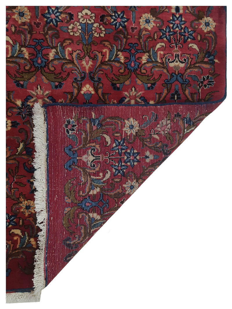 Pacific Mashad Runner 67313 Red Red Traditional Hand Knotted Rug