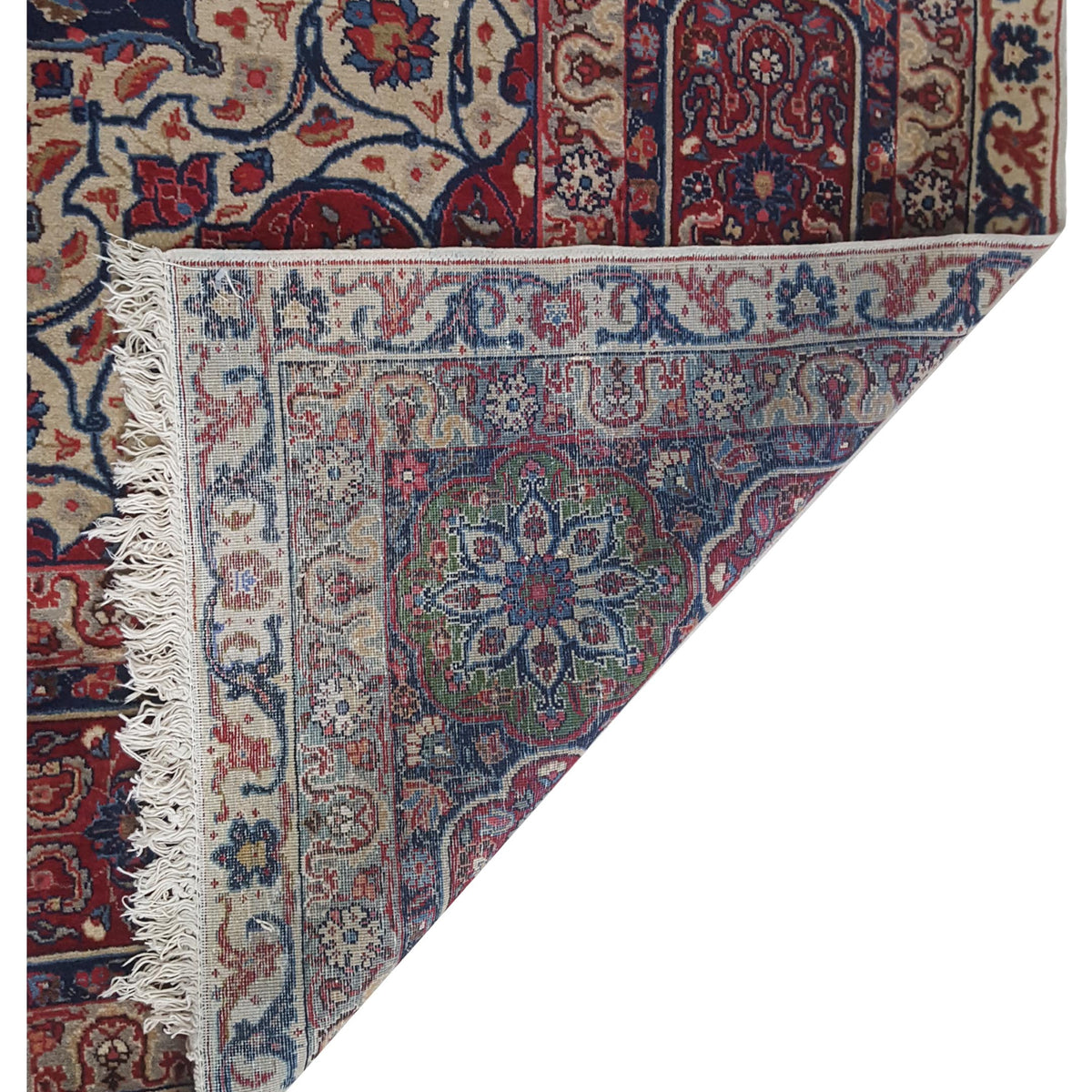 Pacific Tabriz 67315 Navy Ivory Traditional Hand Knotted Rug