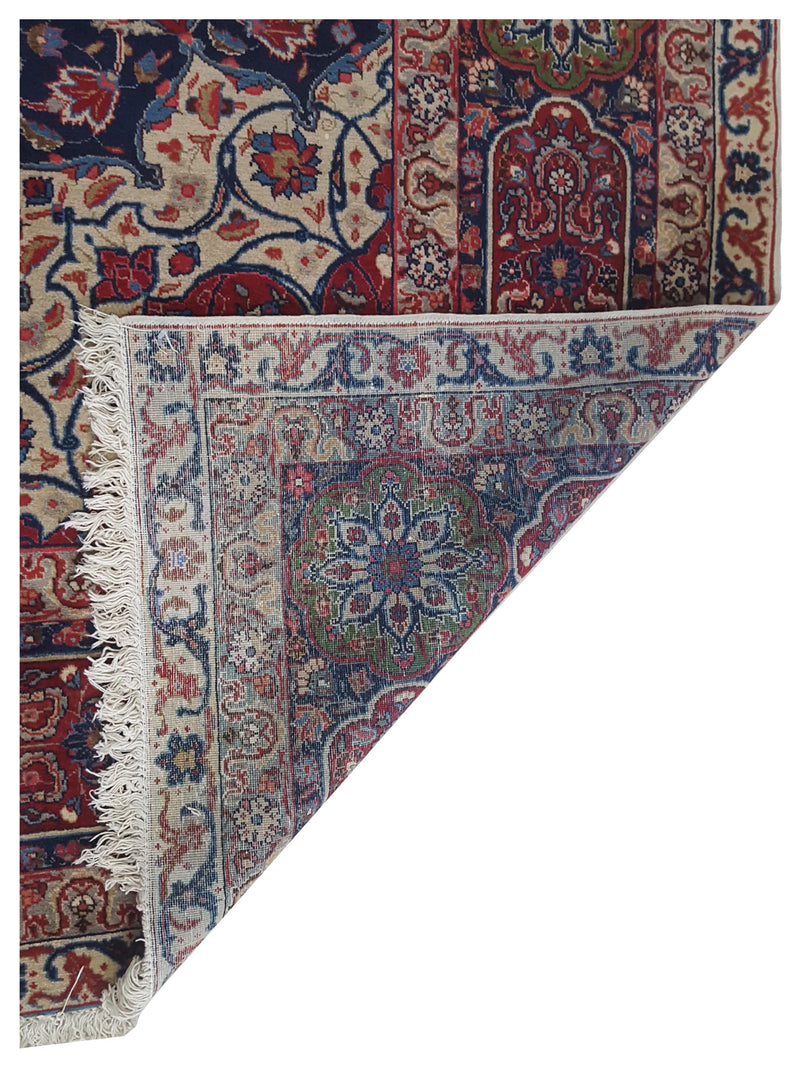 Pacific Tabriz 67315 Navy Ivory Traditional Hand Knotted Rug