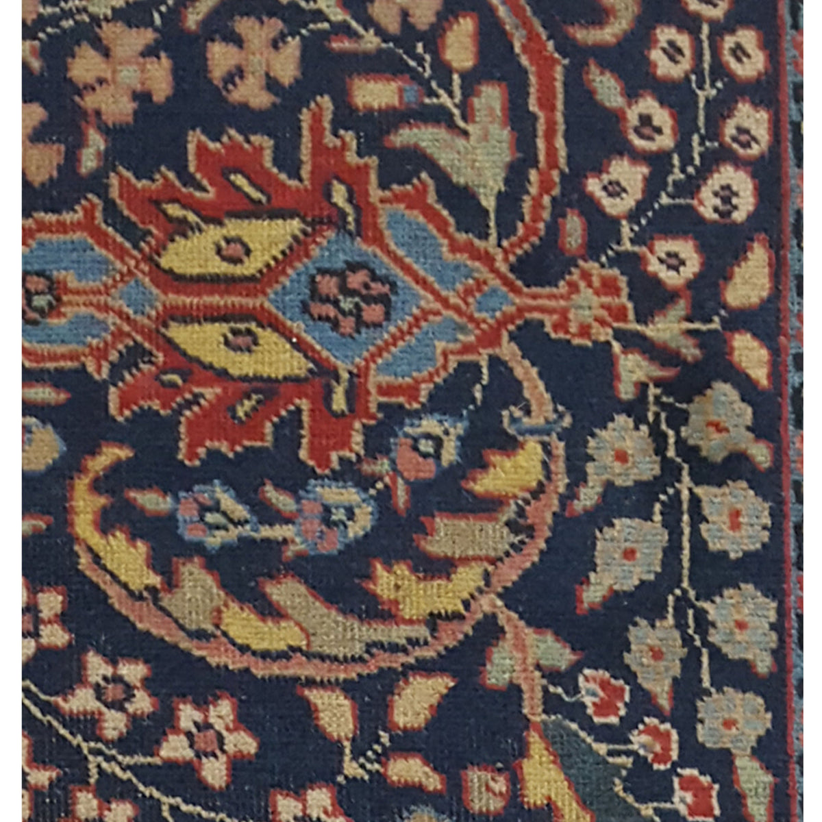 Pacific Khoy 67316 Navy Red Traditional Hand Knotted Rug