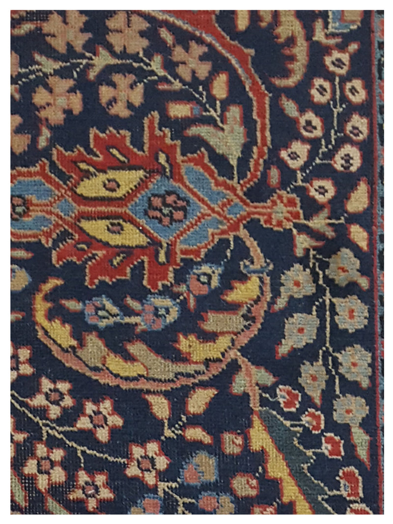 Pacific Khoy 67316 Navy Red Traditional Hand Knotted Rug